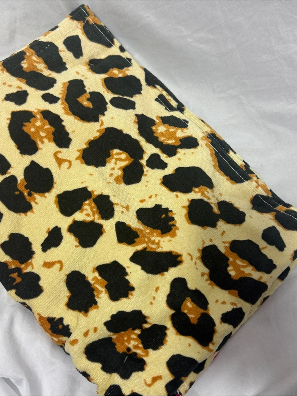 Ed Hardy Snow Leopard Print Faux Fur Throw Blanket Y2k aesthetic